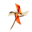 Red and White Pinwheel icon